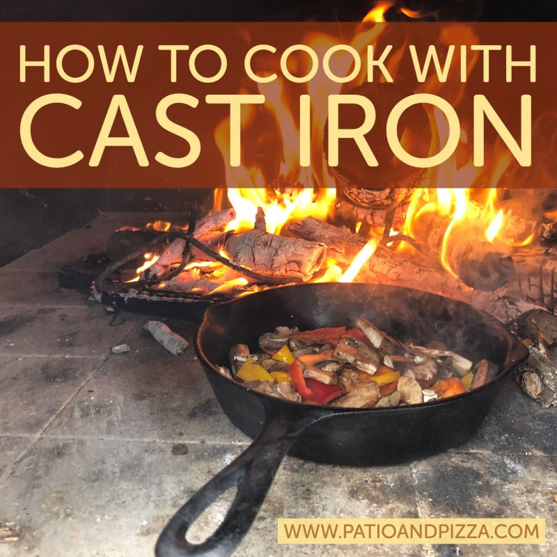 Cooking with cast iron in a pizza oven