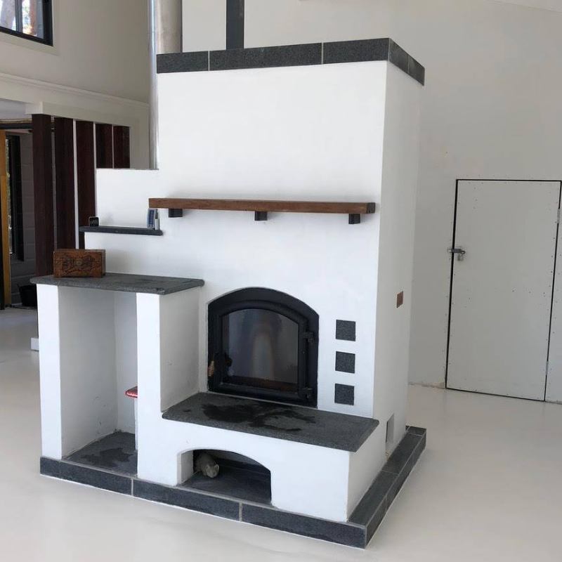 Temp-Cast Fireplace With Pizza Oven