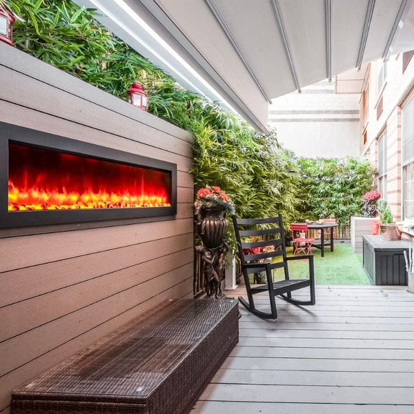 Touchstone Sideline Outdoor/Indoor 50 Electric Fireplace - Patio u0026 Pizza  Outdoor Furnishings