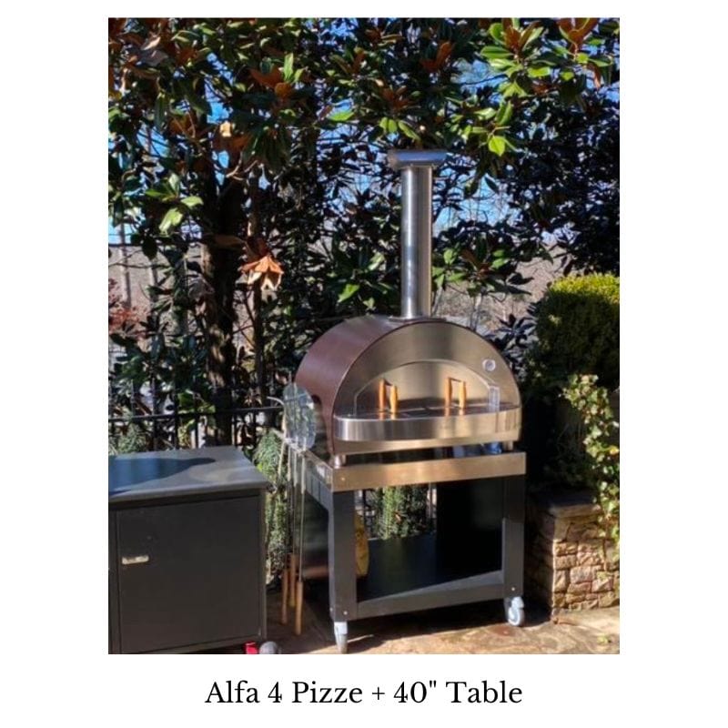 Alfa 4 Pizze Oven on top of the 40&quot; Table