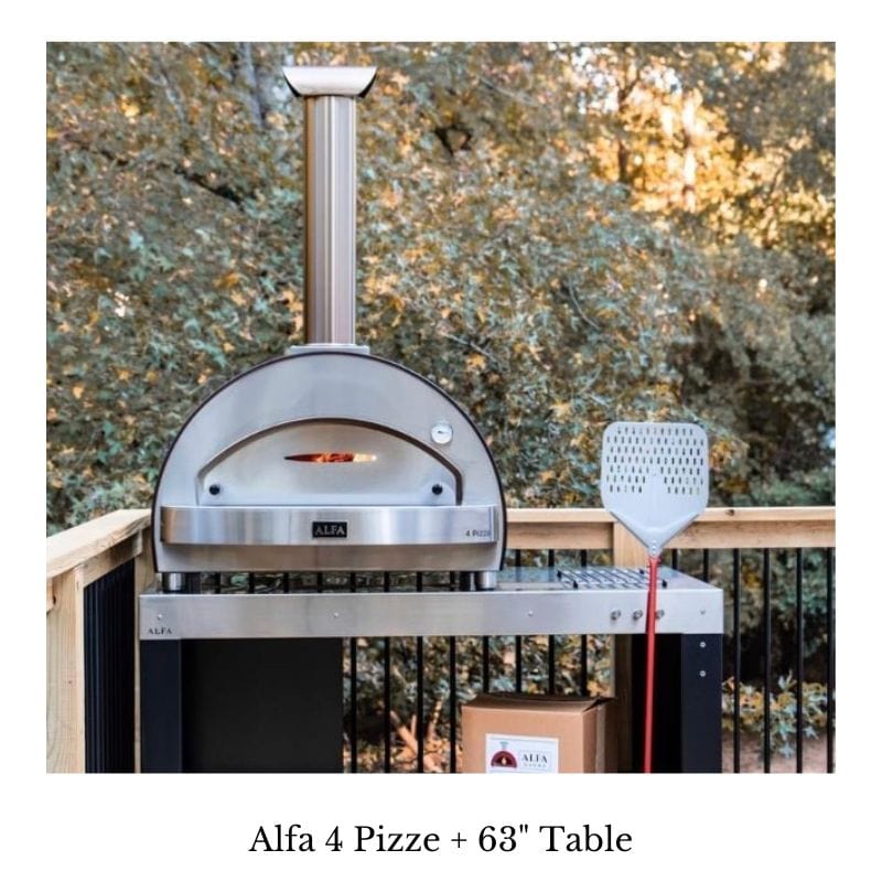 Alfa 4 Pizze on top of the 63&quot; Table
