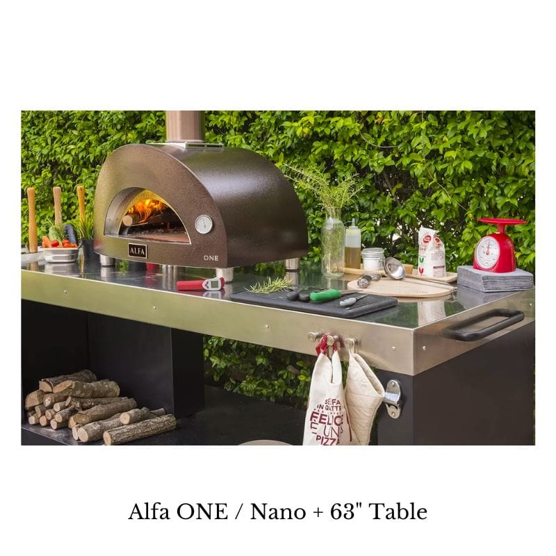 Alfa ONE Nano Oven on top of the 63W Table