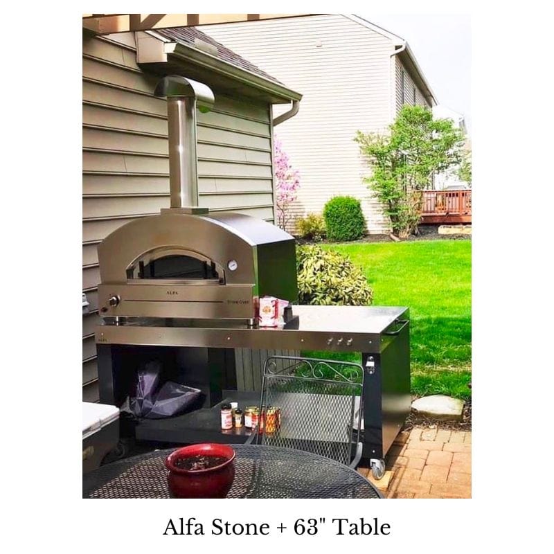 Alfa Stone / Futuro Oven on top of the 63&quot; Table