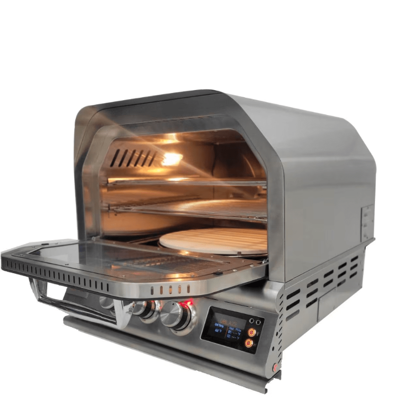 Blaze Pizza Oven Double Cooking Racks and a Rotating Pizza Stone