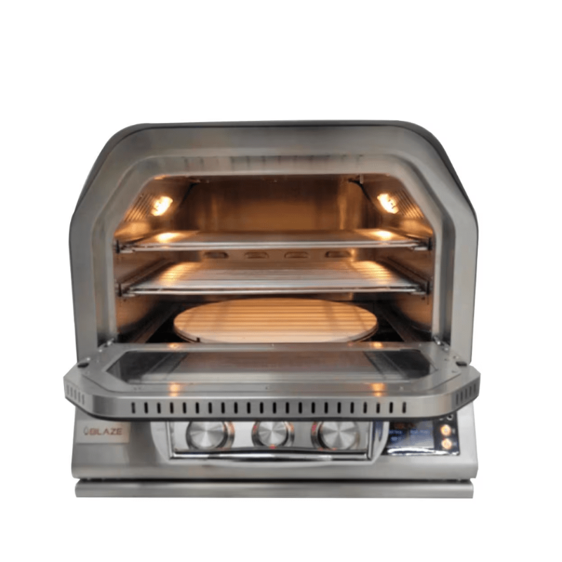 Blaze Pizza Oven Double Cooking Racks and a Rotating Pizza Stone