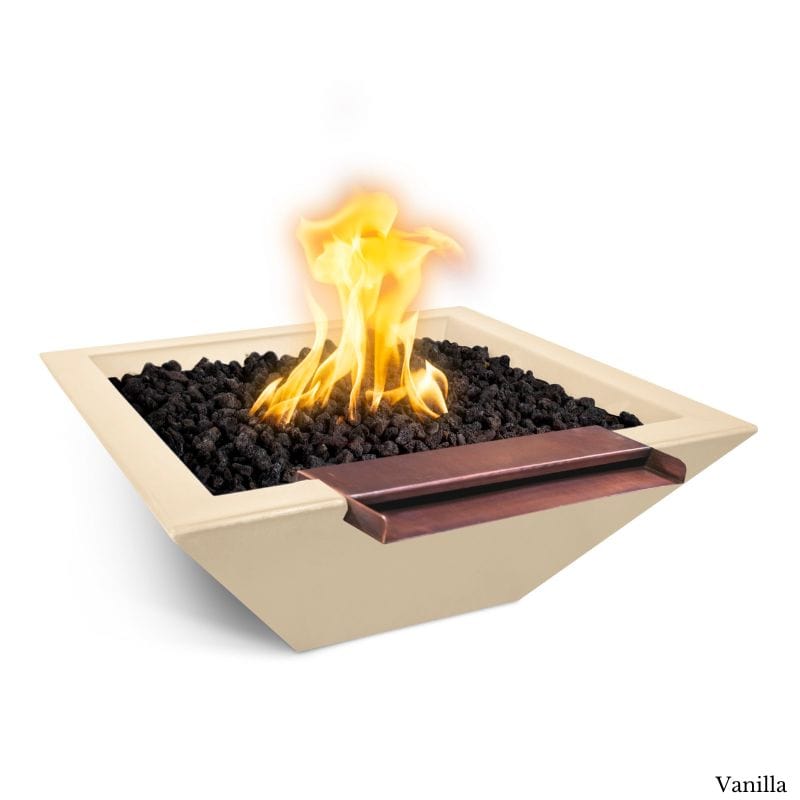 Maya Fire & Wide Spill Water Bowl - Concrete Vanilla