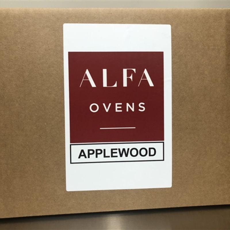 Box of Apple Wood for Cooking in Wood-Fired Oven
