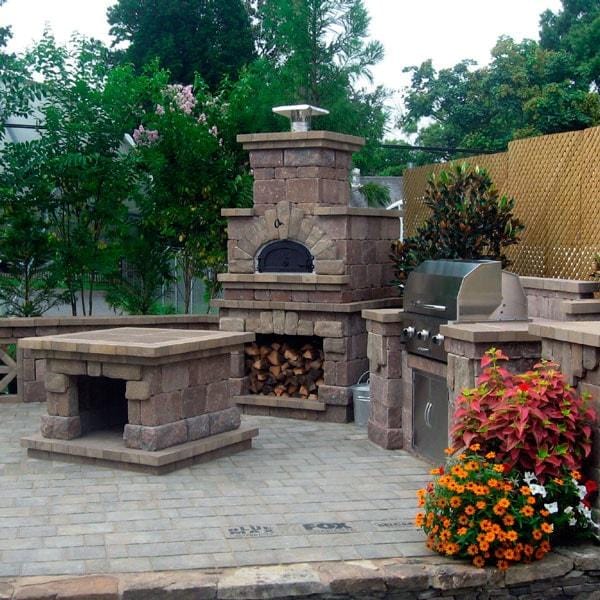 Outdoor Fireplace Pizza Brick Bbq And Pizza Oven Kit Fire Pit