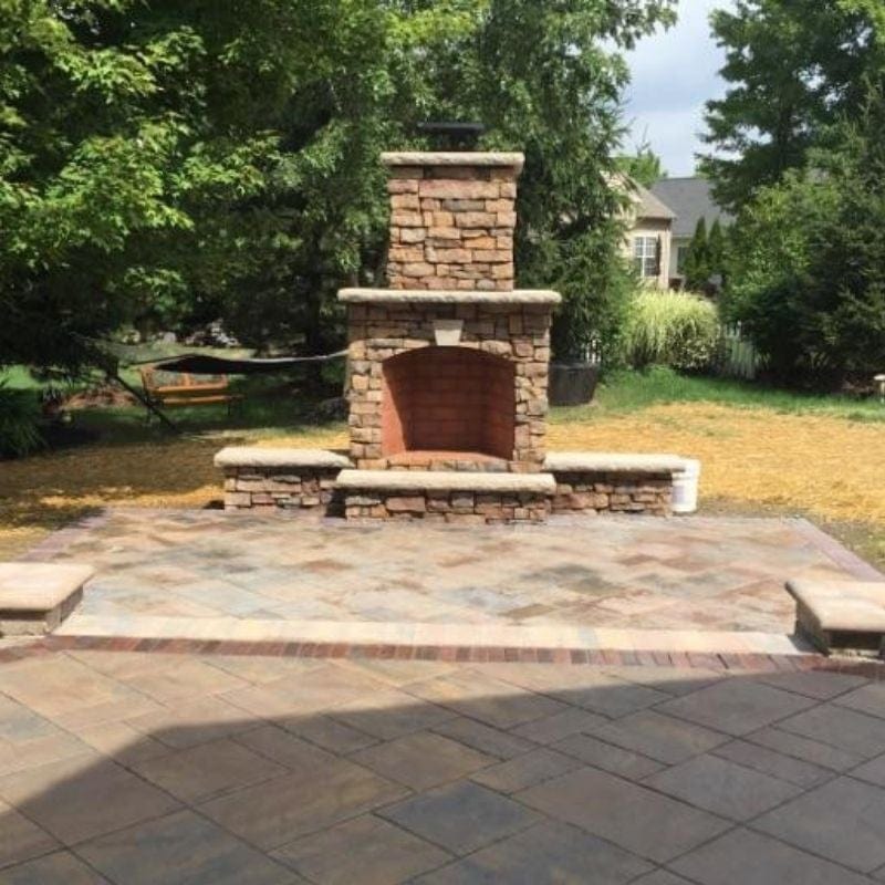 Round Grove Fireplace Kit Largo Squared Shoulder Finished