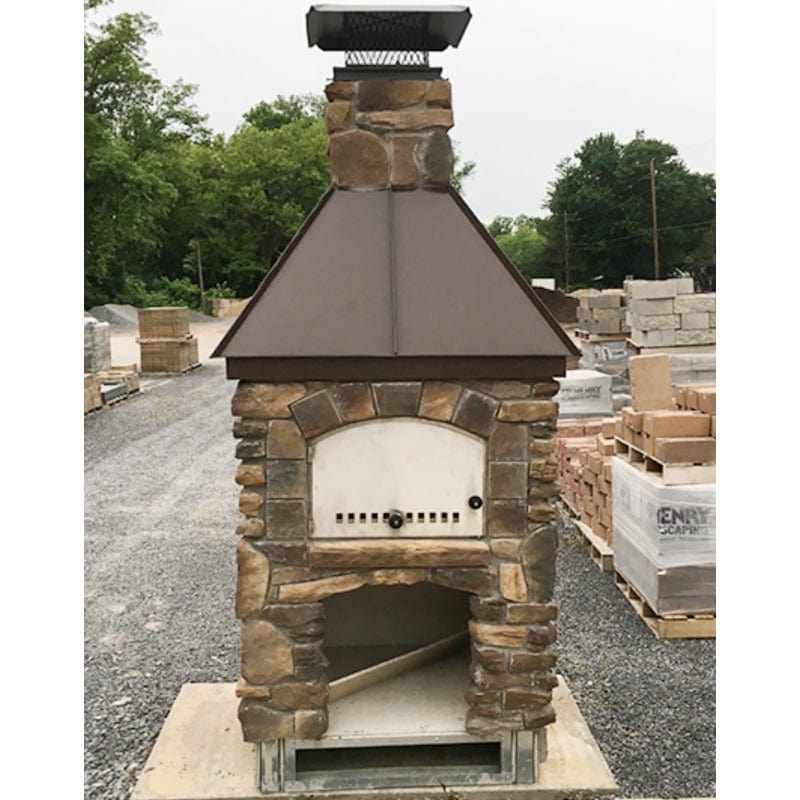 Round Grove DIY Pizza Oven finished with stone
