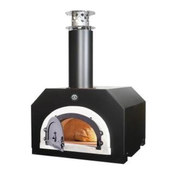 Chicago Brick Oven CBO 500 Countertop Wood Fired Pizza Oven Black Metal Hood