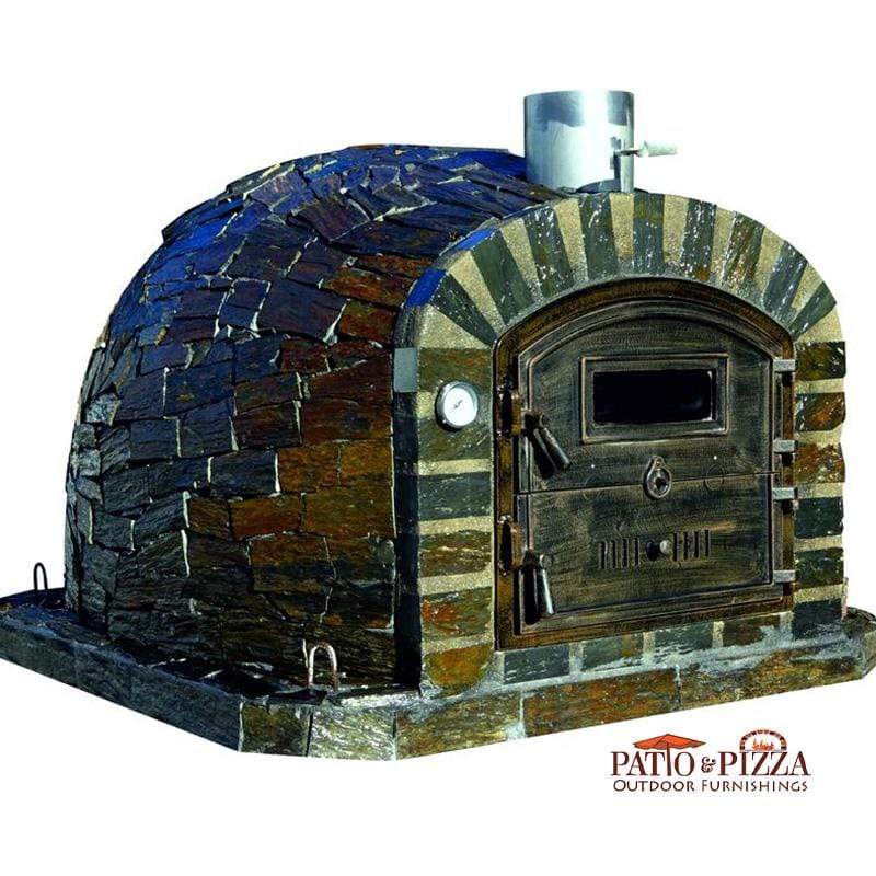 Lisboa PREMIUM Brick Pizza Oven with Stone Finish by Authentic Pizza Ovens