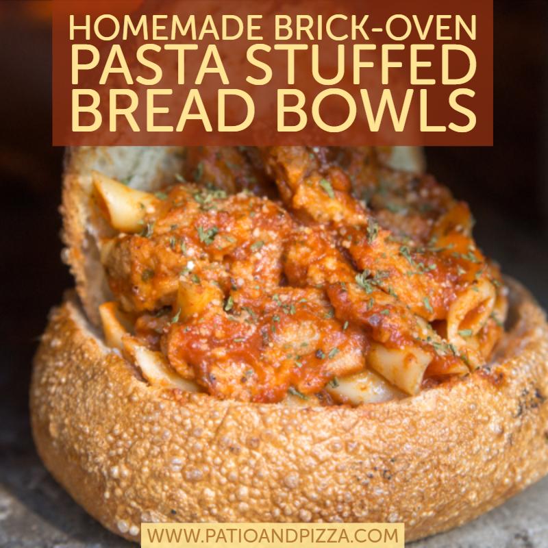 Homemade Brick Oven Pasta Stuffed Bread Bowls