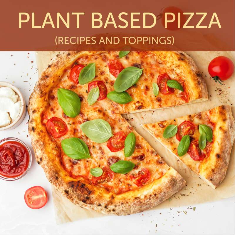 Plant Based Pizza with tomatoes and basil