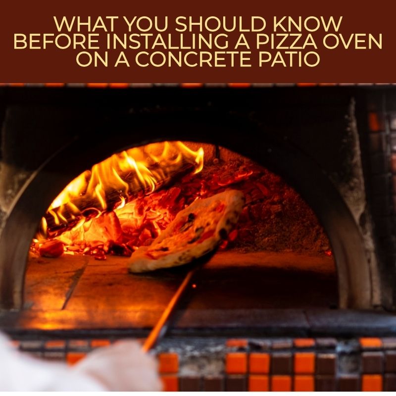 Pizza Oven on a Concrete Patio