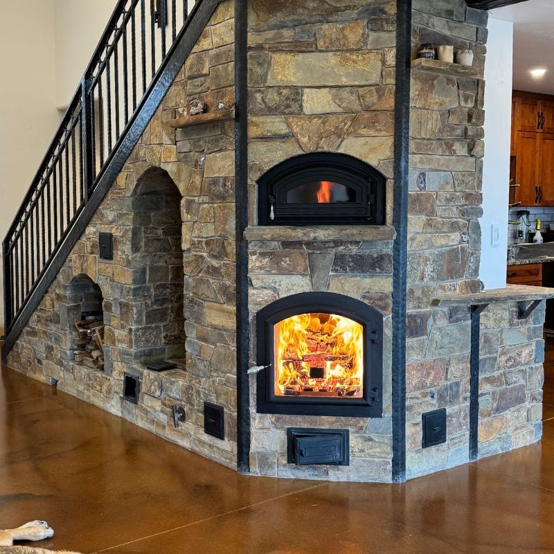 Temp-Cast Fireplace With Pizza Oven