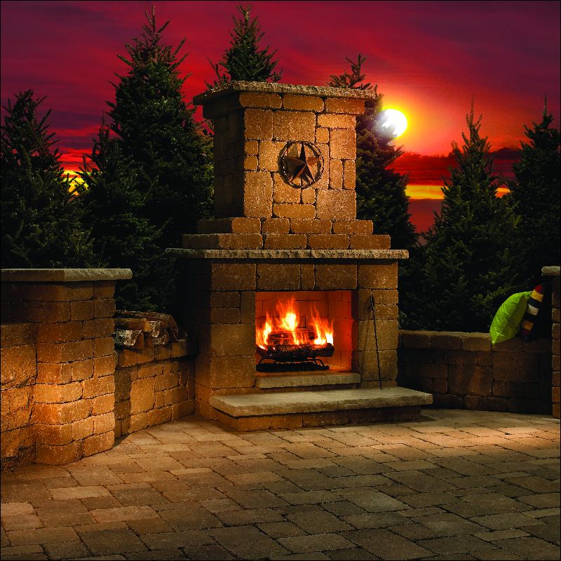 Outdoor Fireplace Kits for the backyard or patio