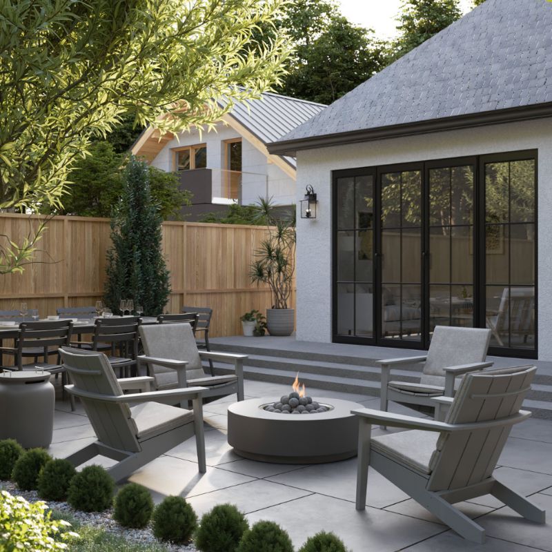 Man Sitting At Fire Pit 