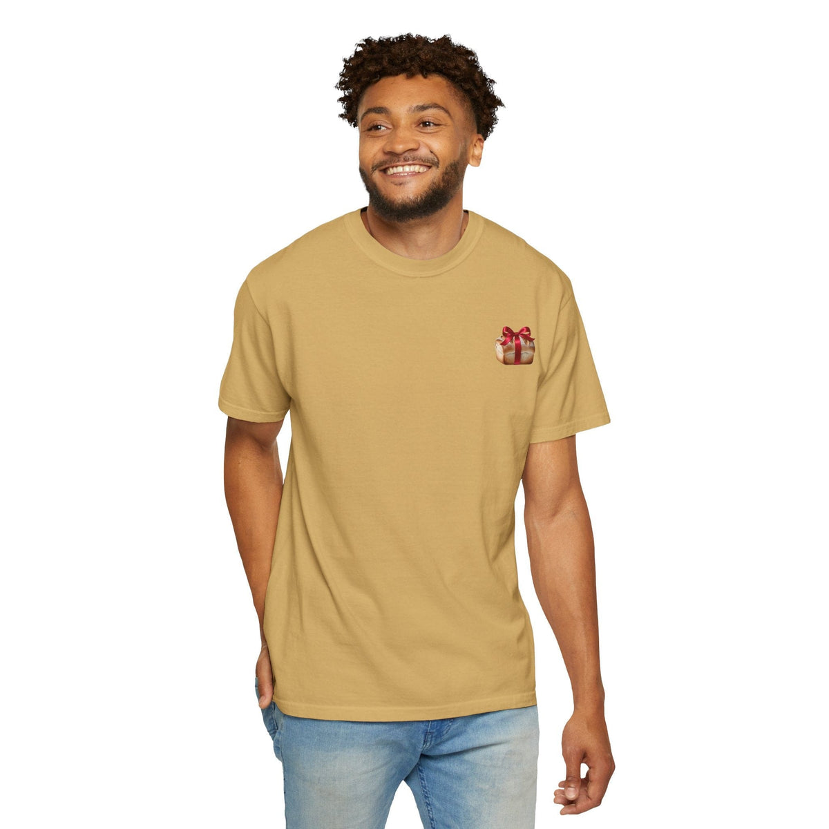 Gift of Love T-Shirt - Unisex Garment-Dyed Tee with Heart and Bread Design