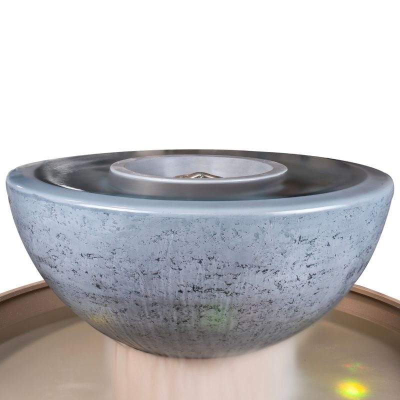 The Outdoor Plus 60" Sedona 360° Fire and Water Bowl is a gorgeous self-contained fire & water bowl 