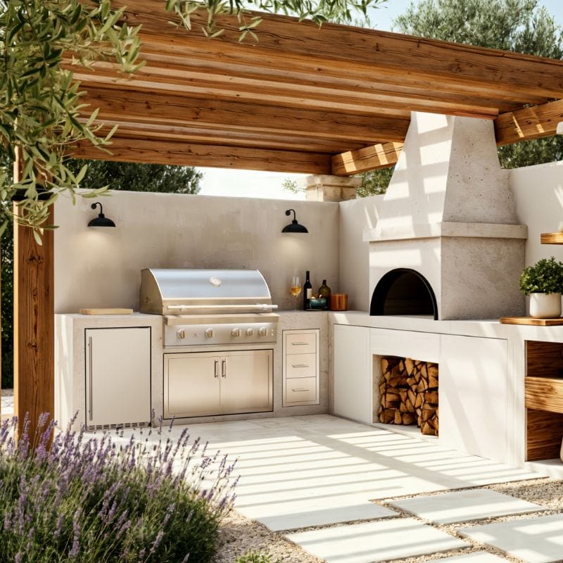 Summerset QUEST 42-inch Stainless Steel Grill Outdoor Kitchen Setting
