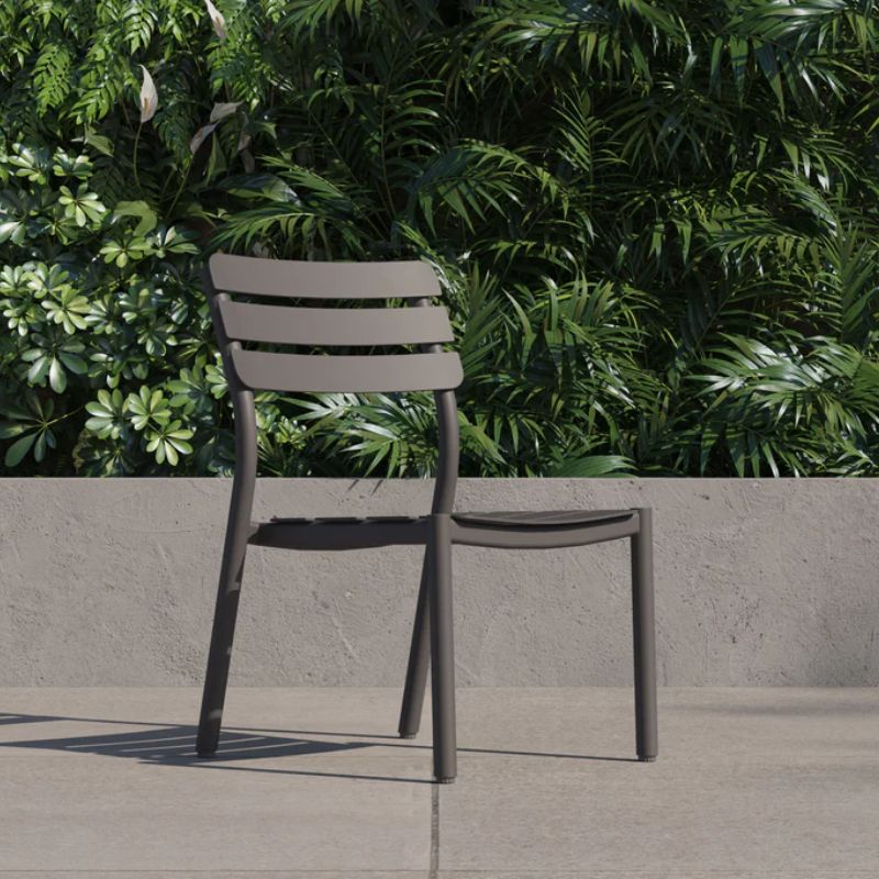 595 Dining Armless Chair from the side