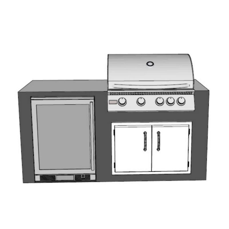 6-ft Outdoor Kitchen Island