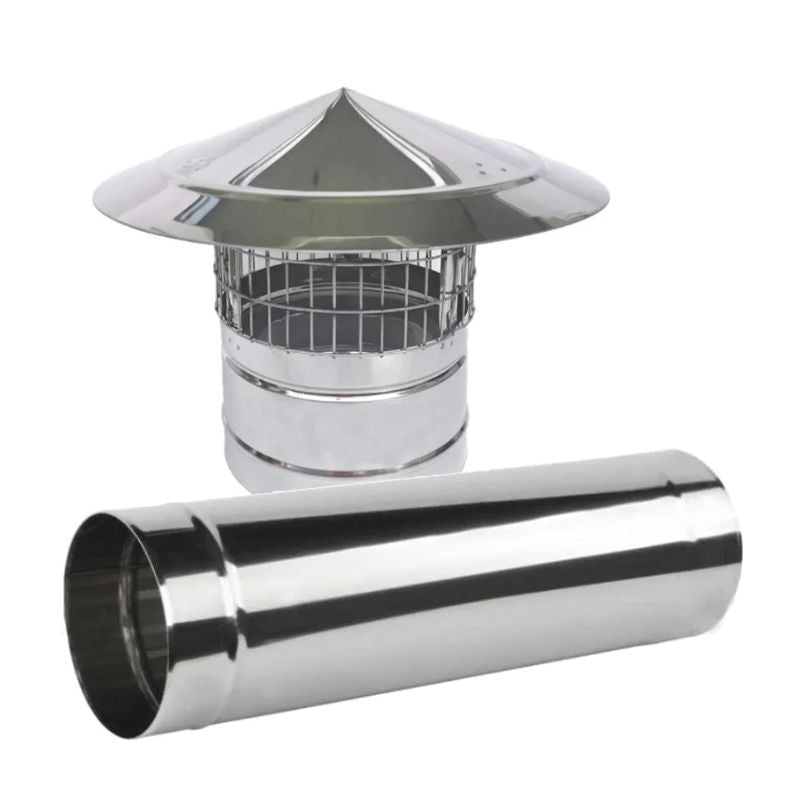 Authentic Brick Oven Chimney Pipe Extension and Cap