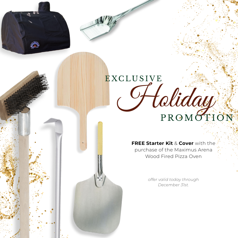 Red Maximus Arena Outdoor Wood-Fired Pizza Oven (Patio Bundle)