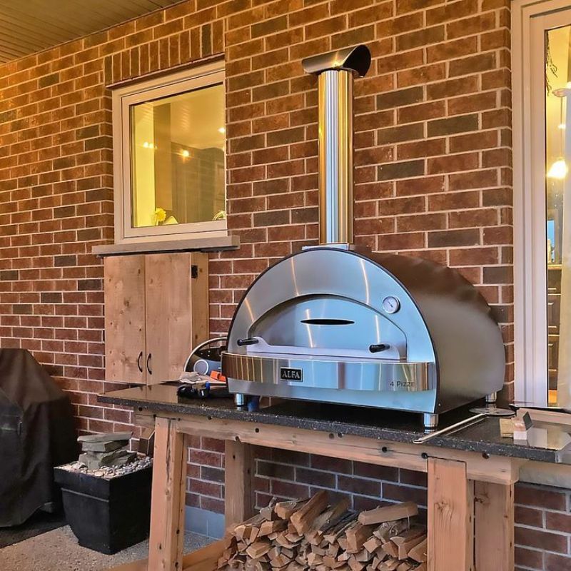Alfa 4 Pizze Wood Countertop Pizza Oven