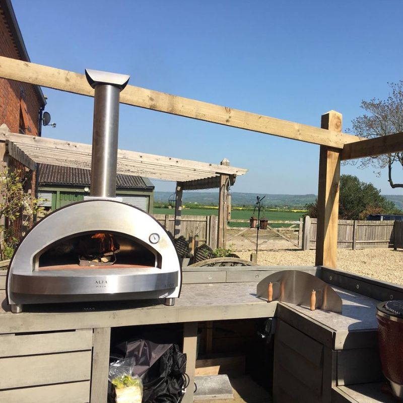 Alfa 4 Pizze Wood Countertop Pizza Oven