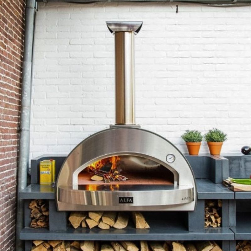 Alfa 4 Pizze Wood Countertop Pizza Oven