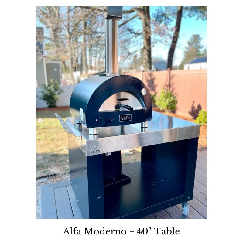 Alfa Moderno on the 40&quot; Alfa Pizza Oven Table