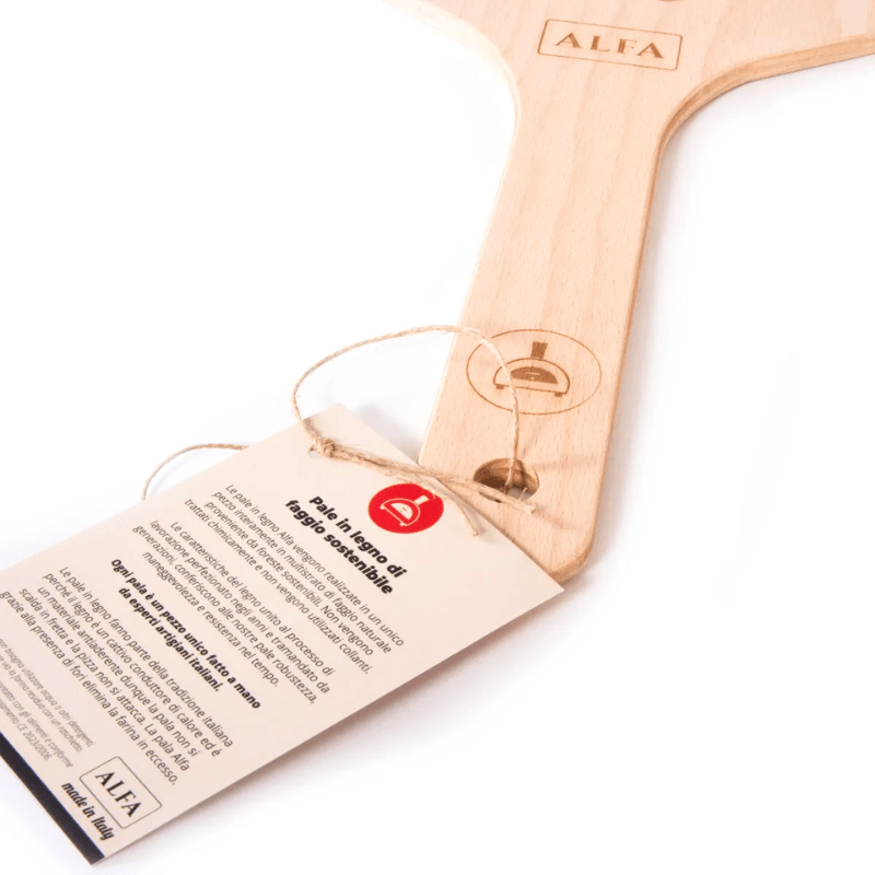 Alfa Ovens Perforated Wooden Pizza Peel Details