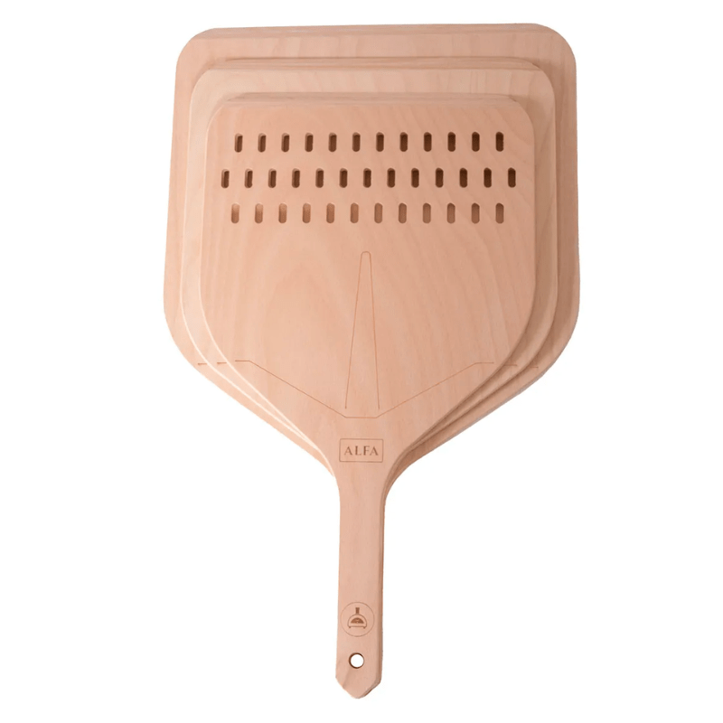 all 3 Alfa Ovens Perforated Wooden Pizza Peel
