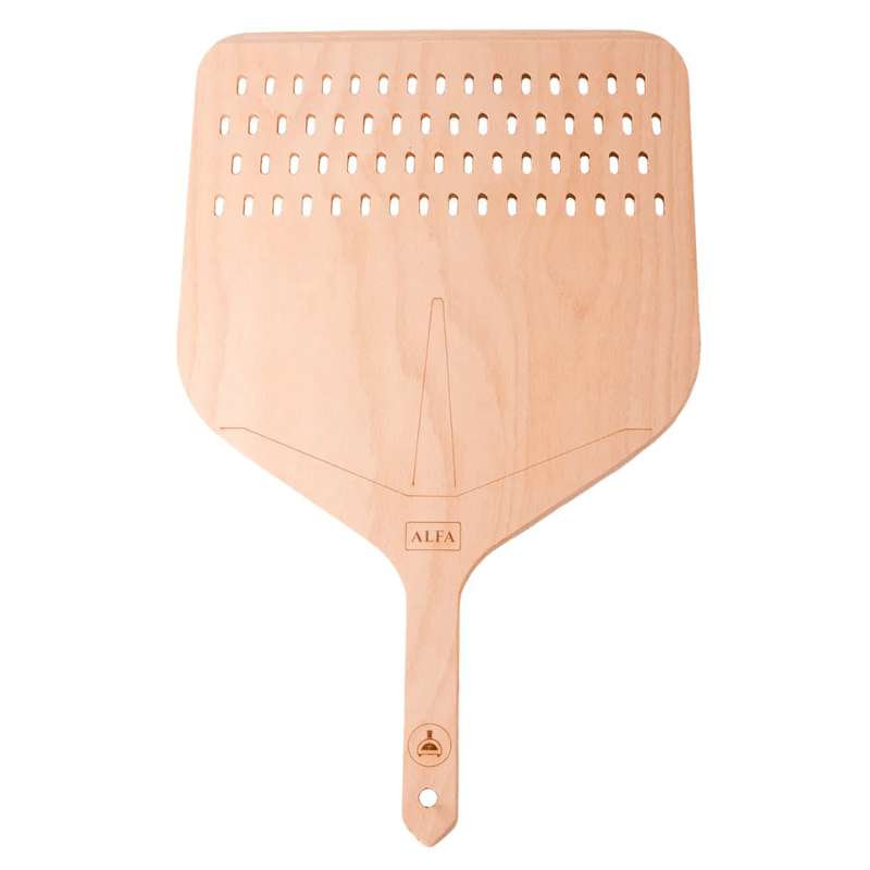Large Alfa Ovens Perforated Wooden Pizza Peel