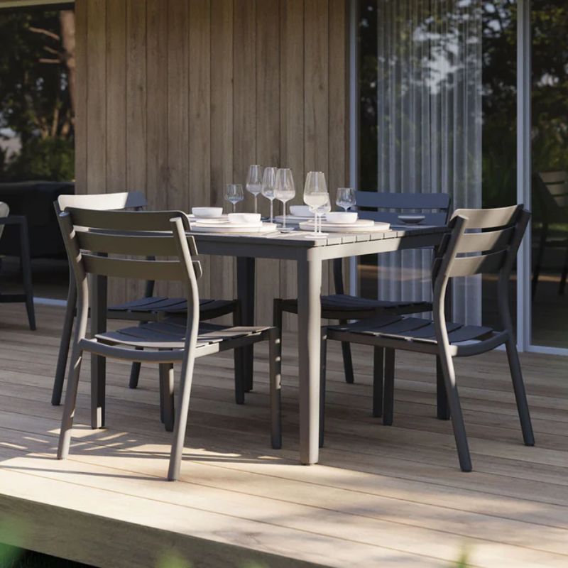 Aluminum Square Outdoor Dining Table Sets