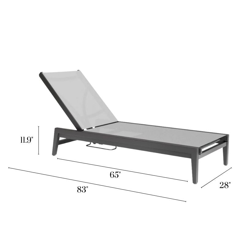 Aluminum Outdoor Infinity Chaise Lounge