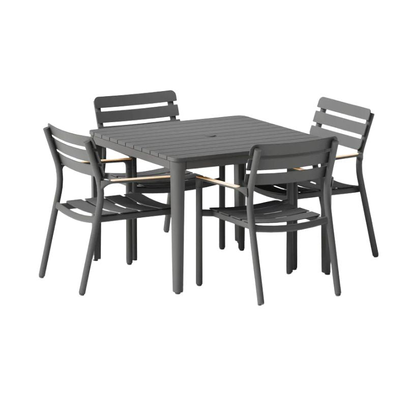 Aluminum Square Outdoor Dining Table Sets