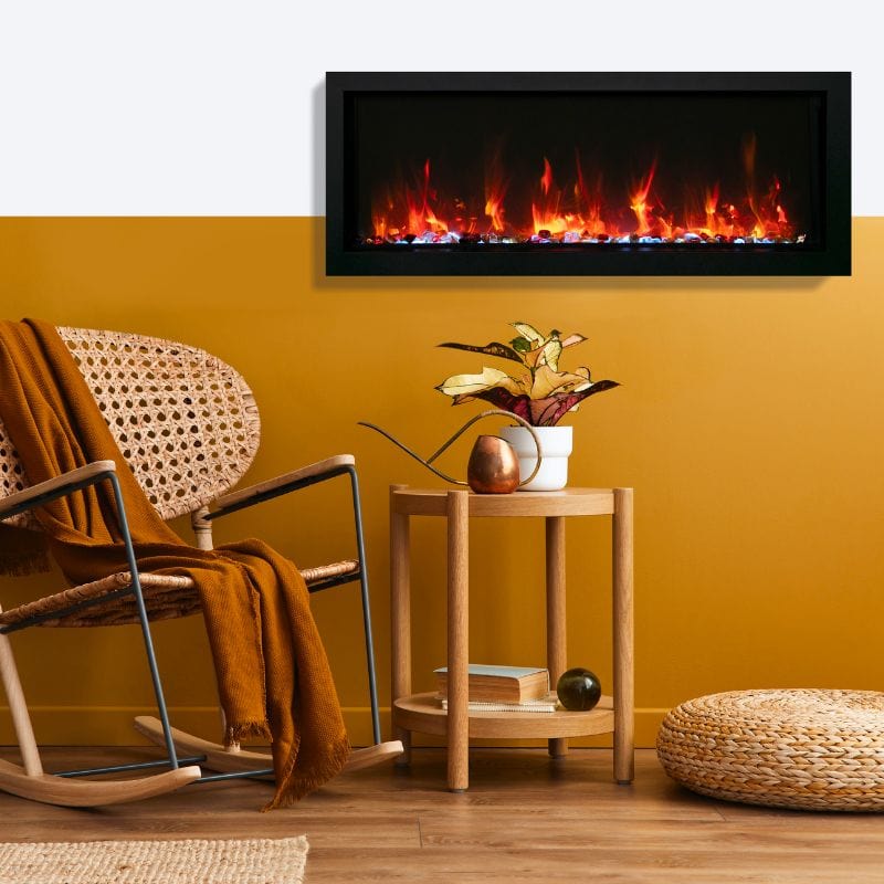 Panorama Series Built-In XTRA SLIM Indoor/Outdoor Electric Fireplace b -  Patio u0026 Pizza Outdoor Furnishings