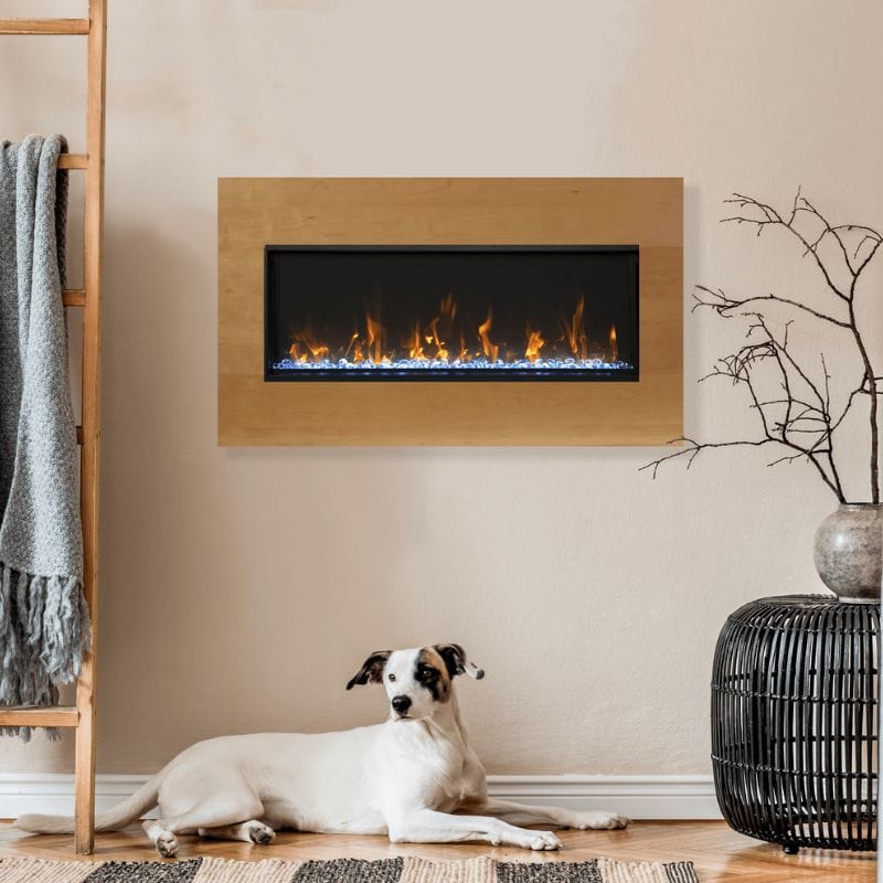 Panorama Series Built-In XTRA SLIM Indoor/Outdoor Electric Fireplace by Amantii