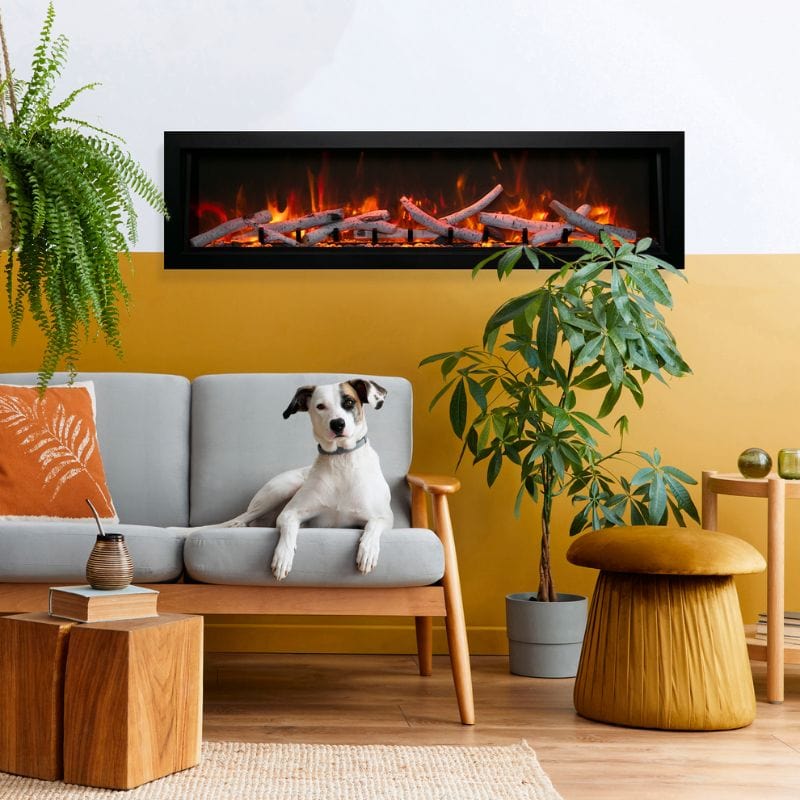 Panorama Built-In DEEP XTRA TALL Indoor/Outdoor Electric Fireplace by Amantii