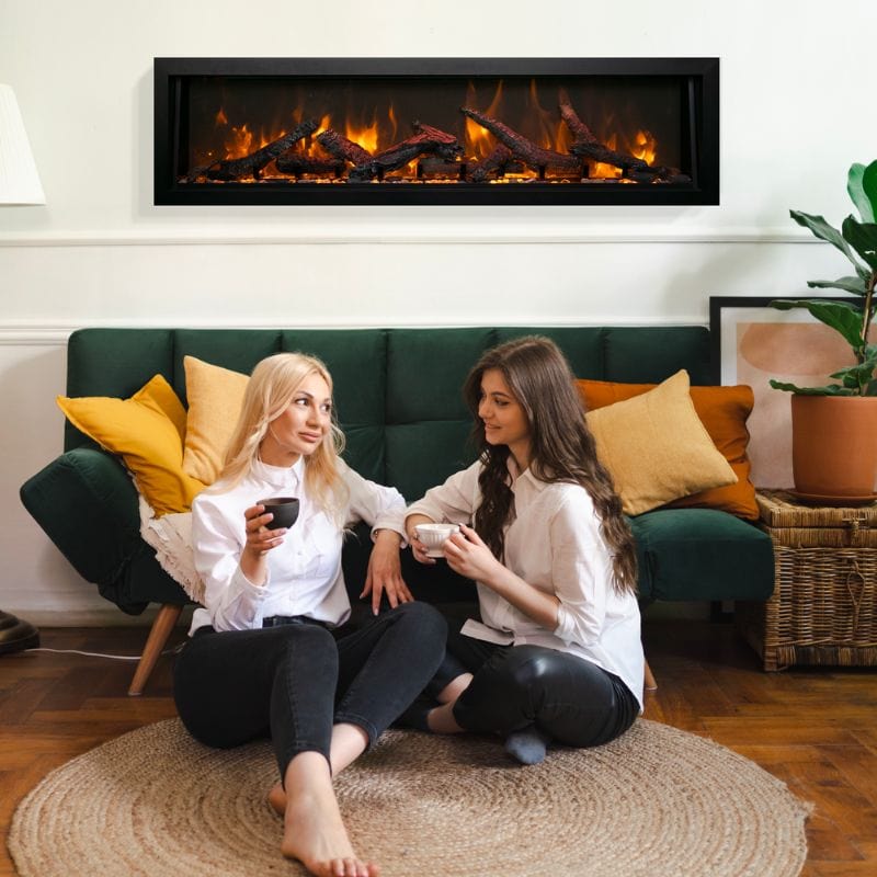 Panorama Built-In DEEP XTRA TALL Indoor/Outdoor Electric Fireplace by Amantii