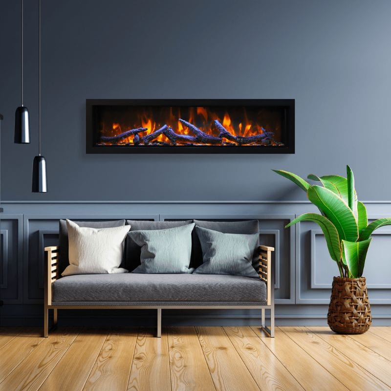 Panorama Built-In DEEP XTRA TALL Indoor/Outdoor Electric Fireplace by Amantii