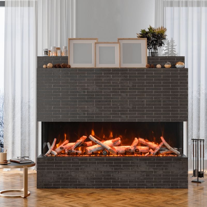 TRU-VIEW XL Deep 3 Sided Glass Electric Fireplace by Amantii