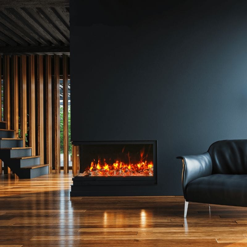 TRU-VIEW SLIM 3-Sided Electric Fireplace by Amantii - Patio u0026 Pizza Outdoor  Furnishings