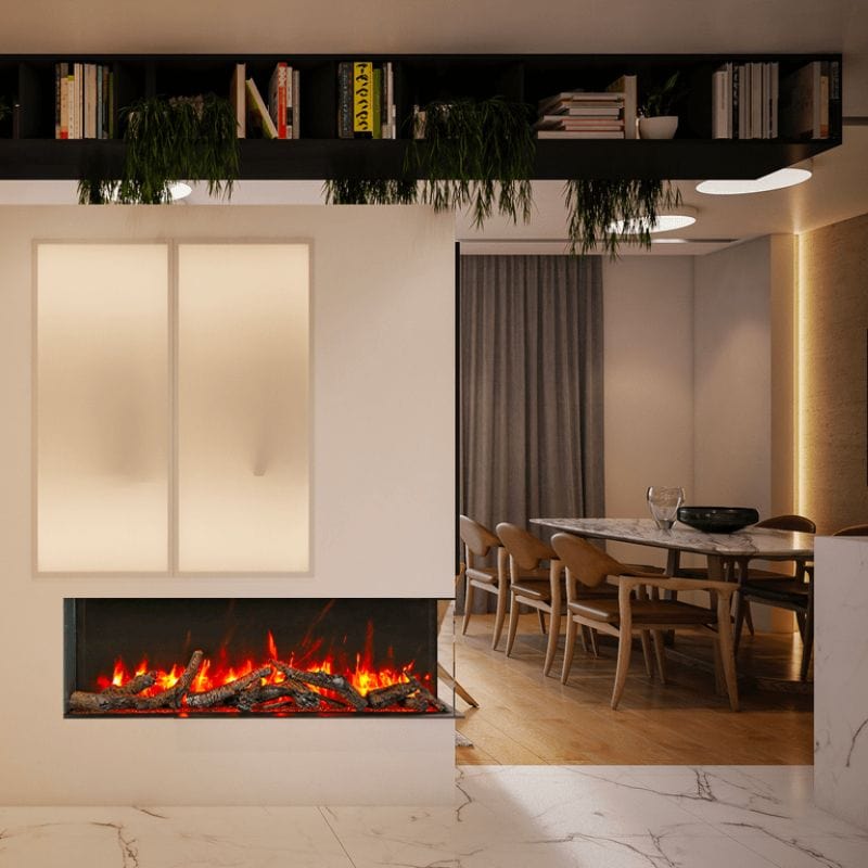 TRU-VIEW SLIM 3-Sided Electric Fireplace by Amantii