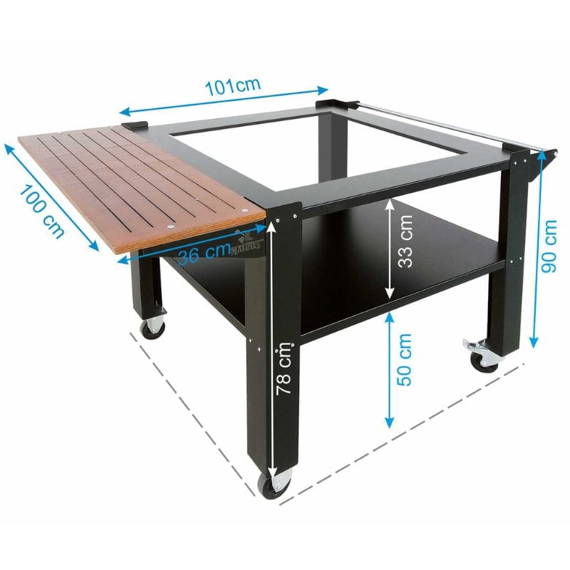 Pizza Oven Cart/Stand for Large Prime Oven Dimensions