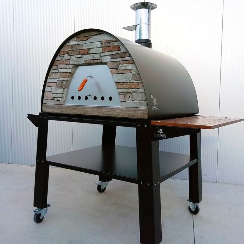 Pizza Oven Cart/Stand with the Maximus Prime Large Black Pizza Oven