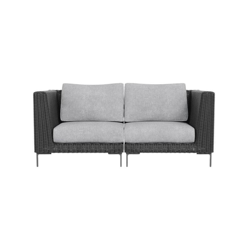 Black Wicker Loveseat